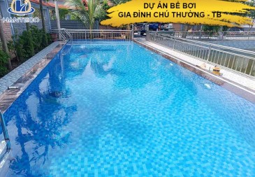 Mô hình bể bơi gia đình tiêu chuẩn đơn giản - tiện ích tại Thái Bình